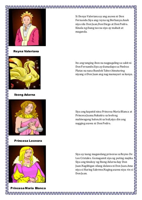 all characters in ibong adarna|the characters of ibong adarna .